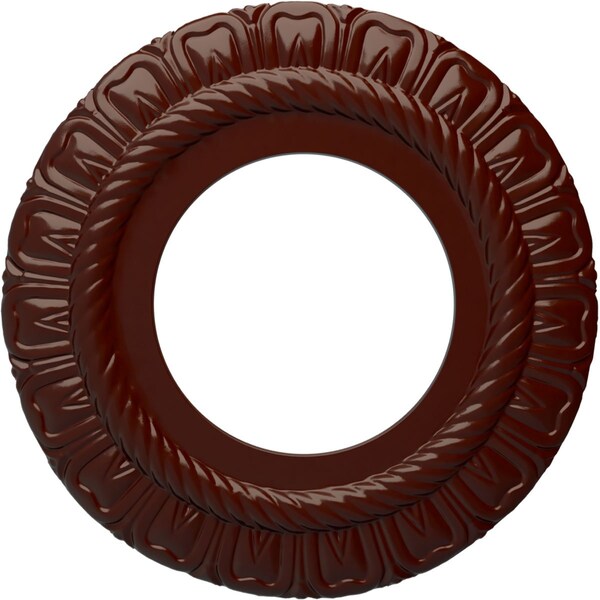 Ekena Millwork Claremont Ceiling Medallion (Fits Canopies up to 5 5/8"), 9"OD x 4 1/2"ID x 1/2"P, Brushed Mahogany CM09CLBMF - main
